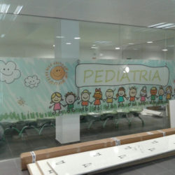 Decoración de Pared de Cristal con Vinilo Ácido Impreso para Separar Espacios